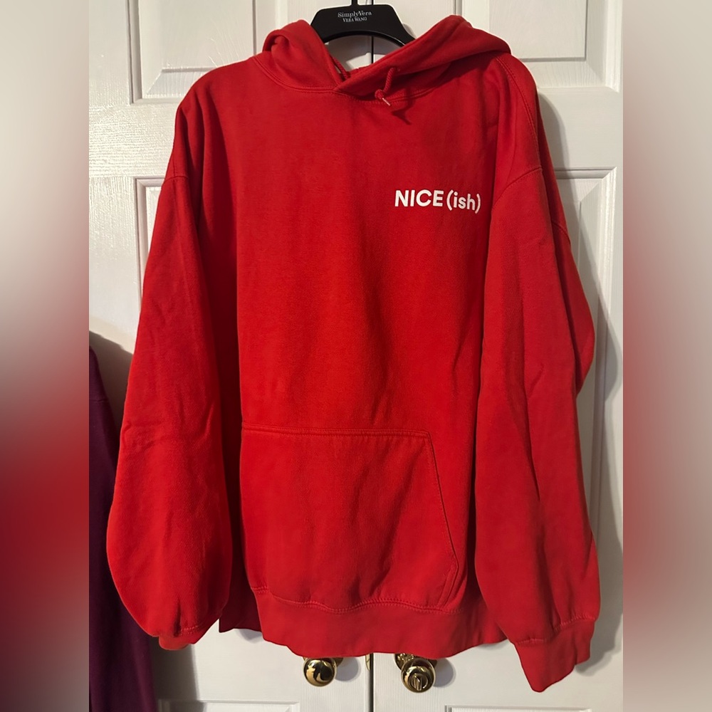 The shop forward red Nice(ish) hoodie